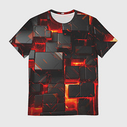Футболка мужская Неоновые квадратики, цвет: 3D-принт