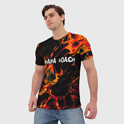 Футболка мужская Papa Roach red lava, цвет: 3D-принт — фото 2