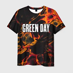 Футболка мужская Green Day red lava, цвет: 3D-принт