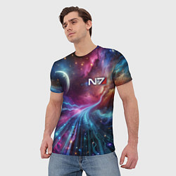 Футболка мужская Mass Effect - N7, цвет: 3D-принт — фото 2