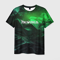 Футболка мужская Palworld logo green abstract, цвет: 3D-принт