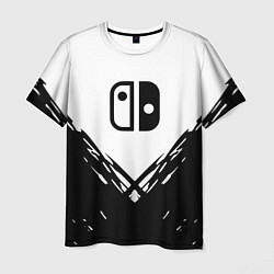 Футболка мужская Nintendo краски лого, цвет: 3D-принт
