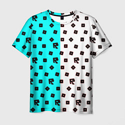 Футболка мужская Roblox pattern logo mobile, цвет: 3D-принт