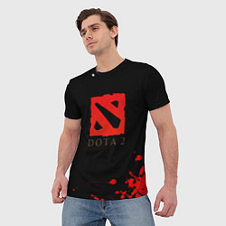 Футболка мужская Dota 2 краски текстура, цвет: 3D-принт — фото 2