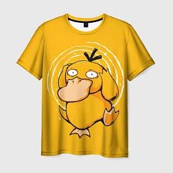 Футболка мужская Псидак желтая утка покемон, цвет: 3D-принт