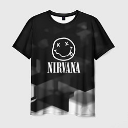 Футболка мужская Nirvana текстура рок, цвет: 3D-принт