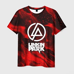 Футболка мужская Linkin park красный огонь, цвет: 3D-принт
