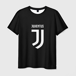 Футболка мужская Juventus sport fc белое лого, цвет: 3D-принт