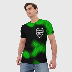 Футболка мужская Arsenal sport halftone, цвет: 3D-принт — фото 2