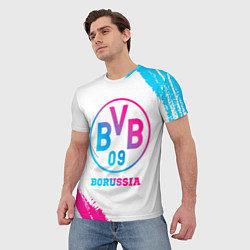 Футболка мужская Borussia neon gradient style, цвет: 3D-принт — фото 2