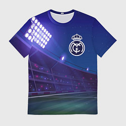 Футболка мужская Real Madrid ночное поле, цвет: 3D-принт