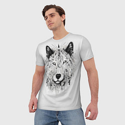 Футболка мужская Фантастический волк, цвет: 3D-принт — фото 2