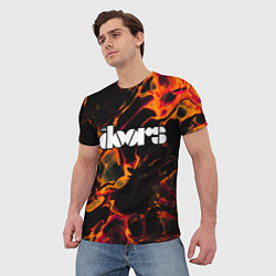 Футболка мужская The Doors red lava, цвет: 3D-принт — фото 2