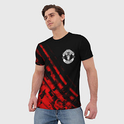 Футболка мужская Manchester United sport grunge, цвет: 3D-принт — фото 2