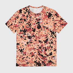 Футболка мужская Абстракция персиковый пятнистый, цвет: 3D-принт