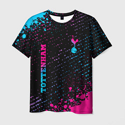 Футболка мужская Tottenham - neon gradient вертикально, цвет: 3D-принт