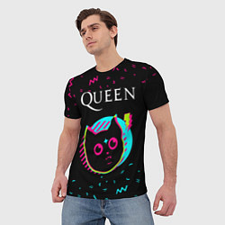 Футболка мужская Queen - rock star cat, цвет: 3D-принт — фото 2