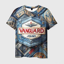 Футболка мужская Vanguard denim patchwork - ai art, цвет: 3D-принт