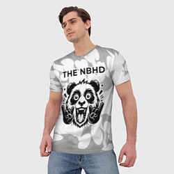 Футболка мужская The Neighbourhood рок панда на светлом фоне, цвет: 3D-принт — фото 2