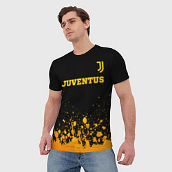 Футболка мужская Juventus - gold gradient посередине, цвет: 3D-принт — фото 2