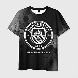 Футболка мужская Manchester City sport на темном фоне, цвет: 3D-принт