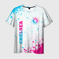 Футболка мужская Chelsea neon gradient style вертикально, цвет: 3D-принт