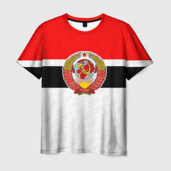 Футболка мужская Герб СССР - ретро цвета, цвет: 3D-принт