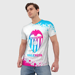 Футболка мужская Valencia neon gradient style, цвет: 3D-принт — фото 2