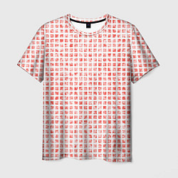 Футболка мужская Паттерн маленькая красная мозаичная плитка, цвет: 3D-принт