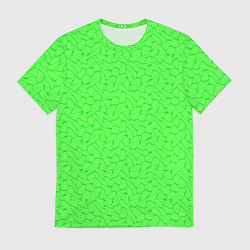 Футболка мужская Яркий салатовый кислотный, цвет: 3D-принт