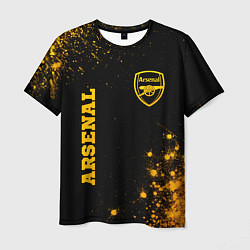 Футболка мужская Arsenal - gold gradient вертикально, цвет: 3D-принт