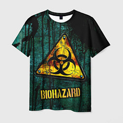 Футболка мужская Biohazard yellow sign, цвет: 3D-принт