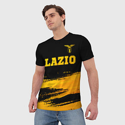 Футболка мужская Lazio - gold gradient посередине, цвет: 3D-принт — фото 2