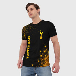 Футболка мужская Tottenham - gold gradient вертикально, цвет: 3D-принт — фото 2