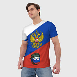 Футболка мужская Россия - на страже, цвет: 3D-принт — фото 2