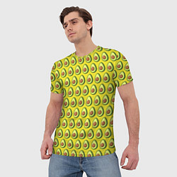 Футболка мужская Паттерн с авокадо в разрезе, цвет: 3D-принт — фото 2