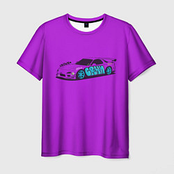 Футболка мужская Mazda rx-7 фиолетовая crown граффити, цвет: 3D-принт