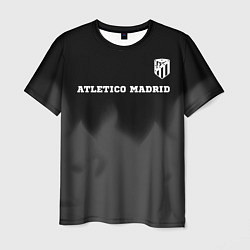 Футболка мужская Atletico Madrid sport на темном фоне посередине, цвет: 3D-принт