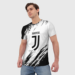Футболка мужская Juventus краски, цвет: 3D-принт — фото 2