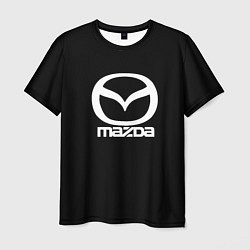 Футболка мужская Mazda logo white, цвет: 3D-принт