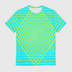 Мужская футболка Трансформация контурных треугольников