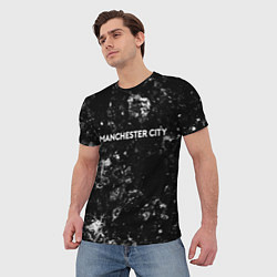 Футболка мужская Manchester City black ice, цвет: 3D-принт — фото 2