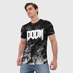 Футболка мужская Doom black graphite, цвет: 3D-принт — фото 2