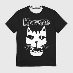 Футболка мужская Misfits - Meowsfits, цвет: 3D-принт