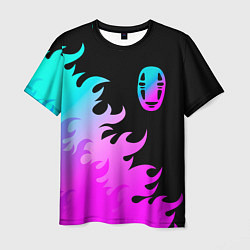 Футболка мужская Spirited Away неоновый огонь, цвет: 3D-принт