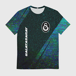 Футболка мужская Galatasaray glitch blue, цвет: 3D-принт