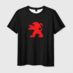 Футболка мужская Peugeot red logo, цвет: 3D-принт