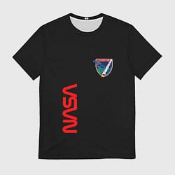 Футболка мужская Nasa space logo steel, цвет: 3D-принт