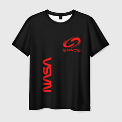 Футболка мужская Nasa space red logo, цвет: 3D-принт