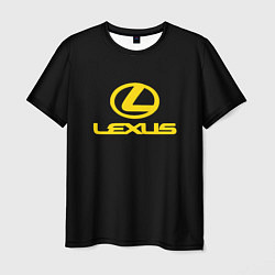 Футболка мужская Lexus yellow logo, цвет: 3D-принт